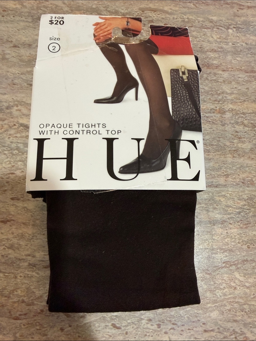 HUE Opaque Brown Control Top Tights